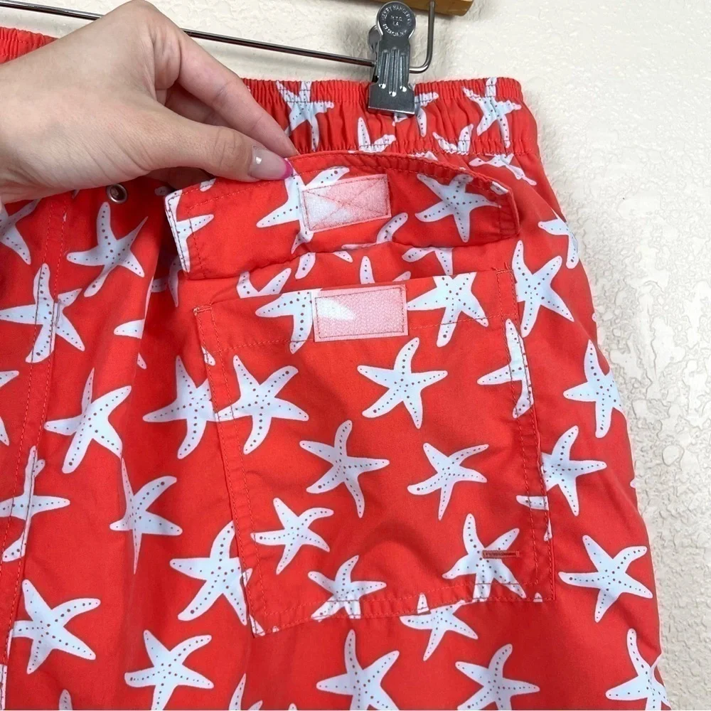 Tom & Teddy Rose & Blue Starfish Print Swim Trunks Size‎ XL Men